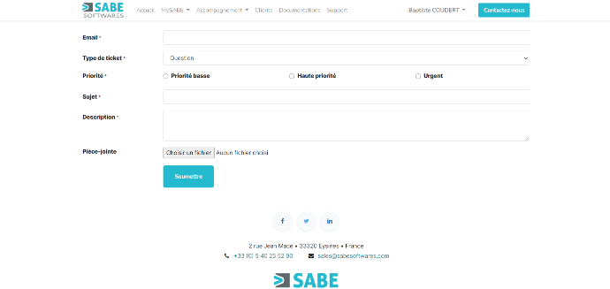 Aperçu de l'interface du logiciel MySABE