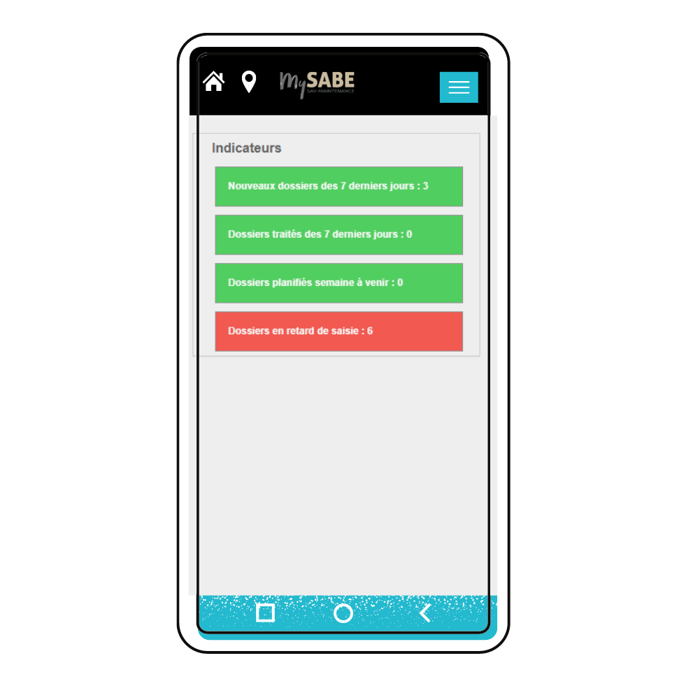 Visuel logiciel mysabe mobile